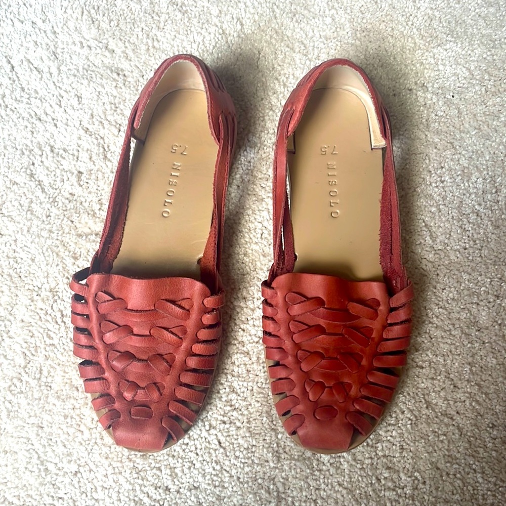 Womens genuine leather huarache shoes